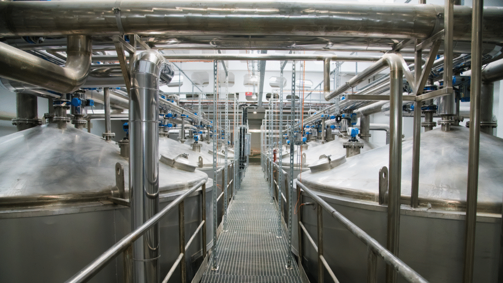 Modern food and beverage facilities rely on clean-in-place systems and proper water management to prevent wastewater odor emissions.