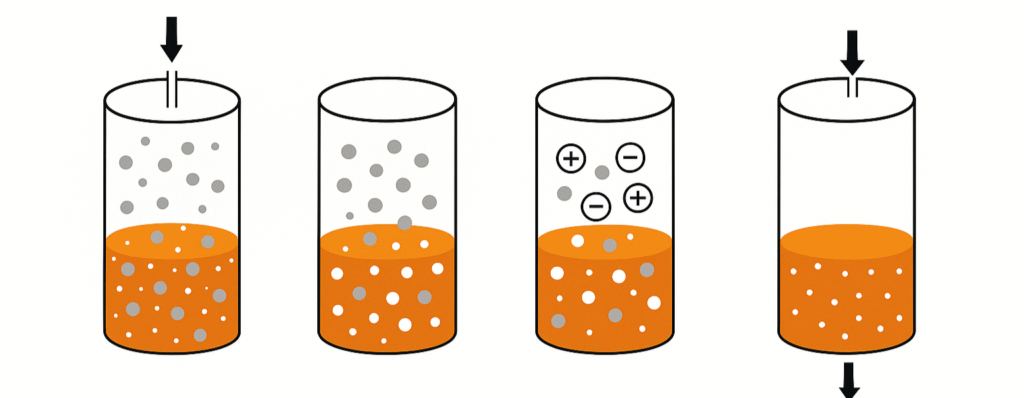 How does ion exchange work: in illustration