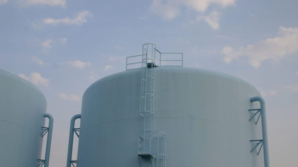 Industrial tanks used in a water softener vs filter system setup for improving industrial water efficiency.